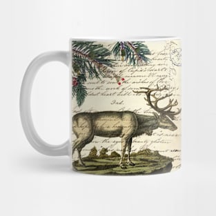 dark academia nordic scandinavian primitive christmas mountain animal bull elk Mug